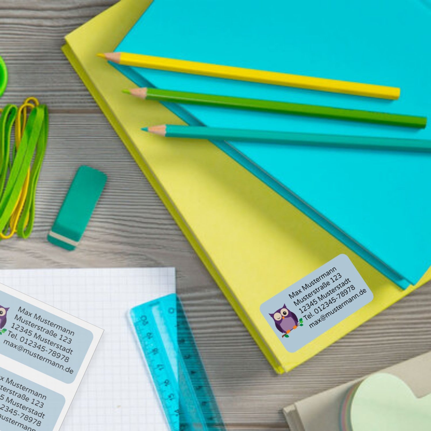 Adressaufkleber mit Kindermotiv