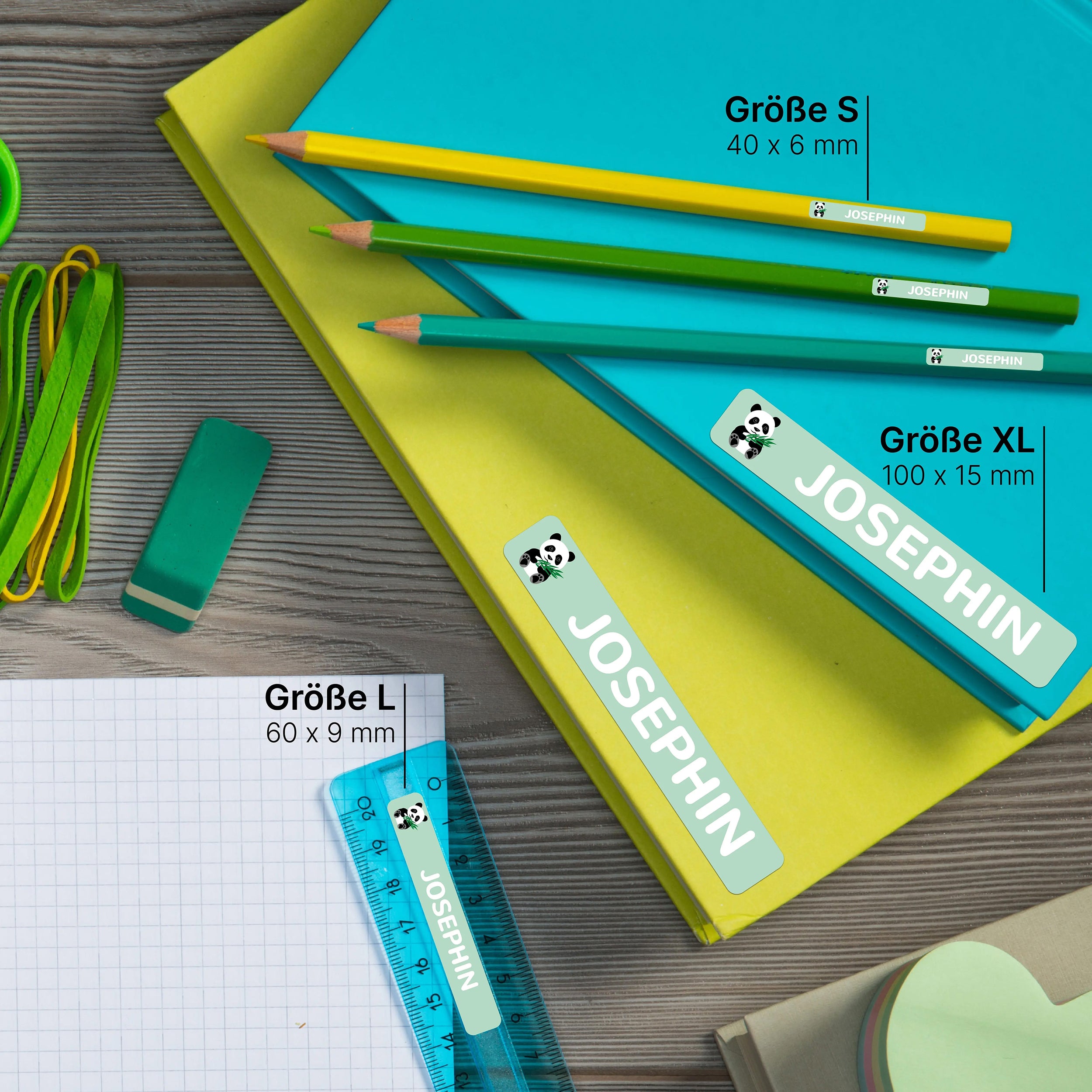 Große Namensaufkleber 80 Stück für Kinder Größe XL (100x15 mm) - adressaufkleber-fabrik.de