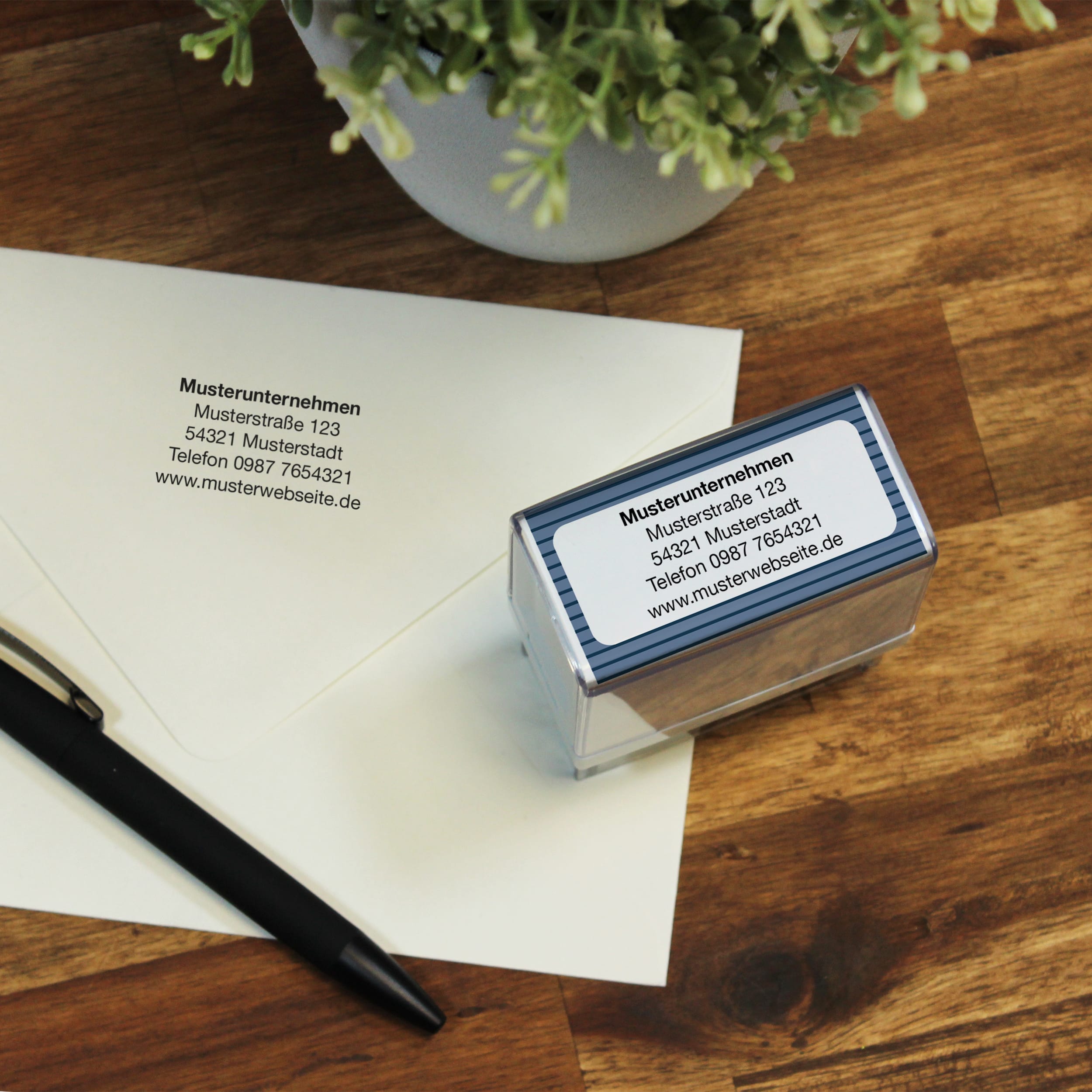 Design-Adresstempel SF30 47x17 mm 5-zeilig - adressaufkleber-fabrik.de