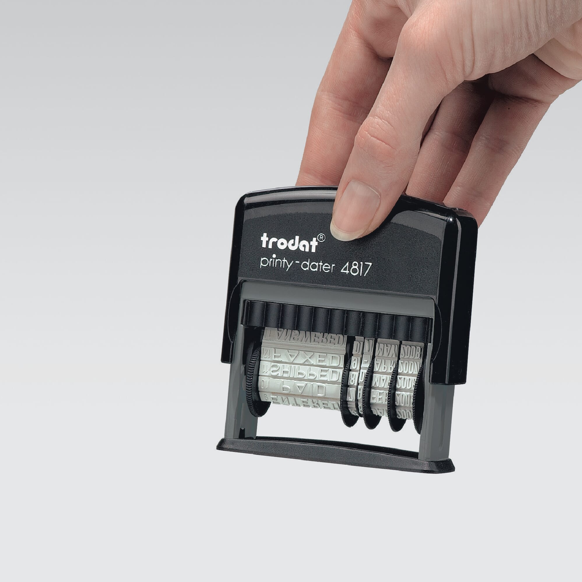 Trodat Printy 4817 Dater (47x3,8 mm) Datumstempel mit Lagertexten