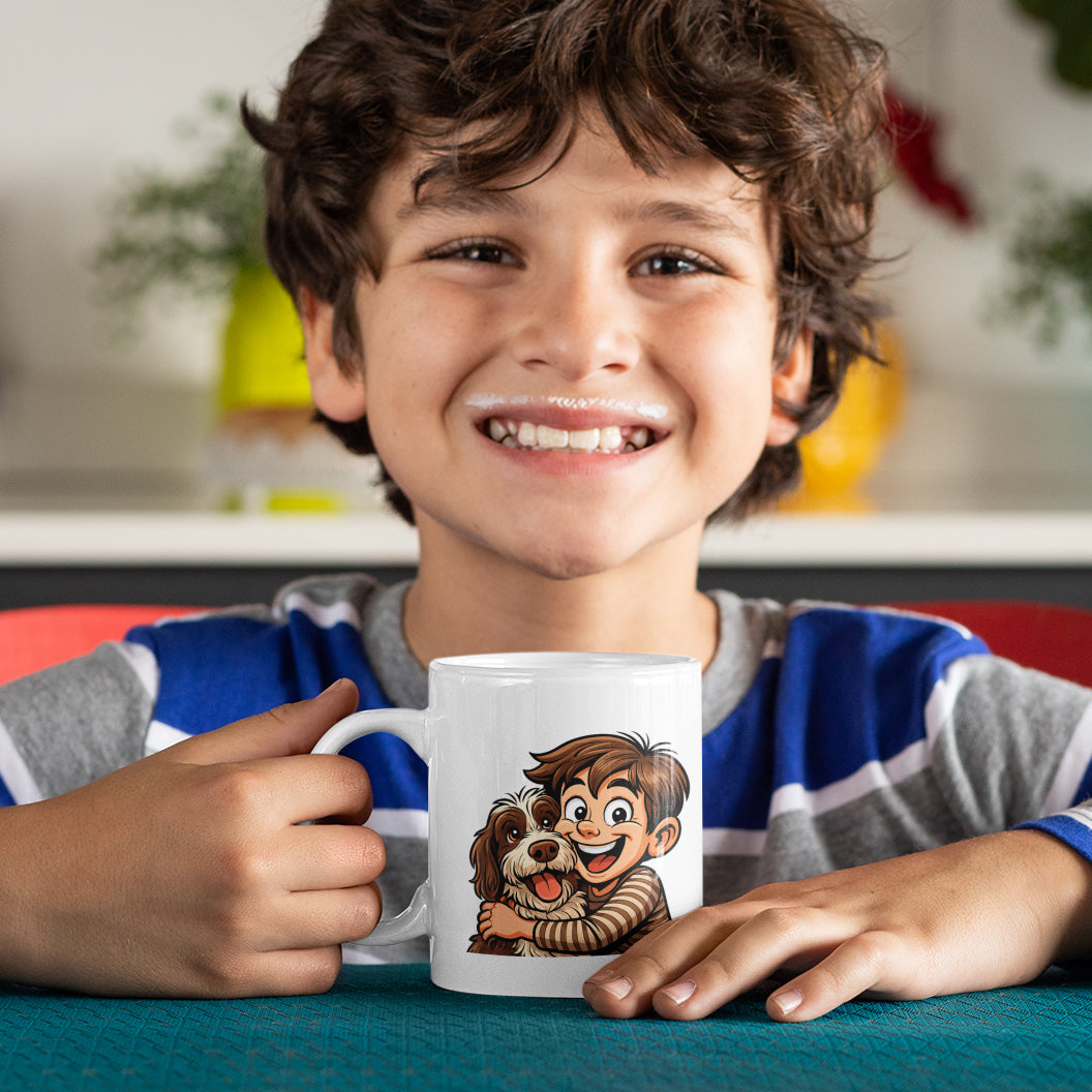 Personalisierte Keramiktasse mit Namen & Karikatur – Individuell bedruckte Tasse als Geschenkidee - adressaufkleber-fabrik.de