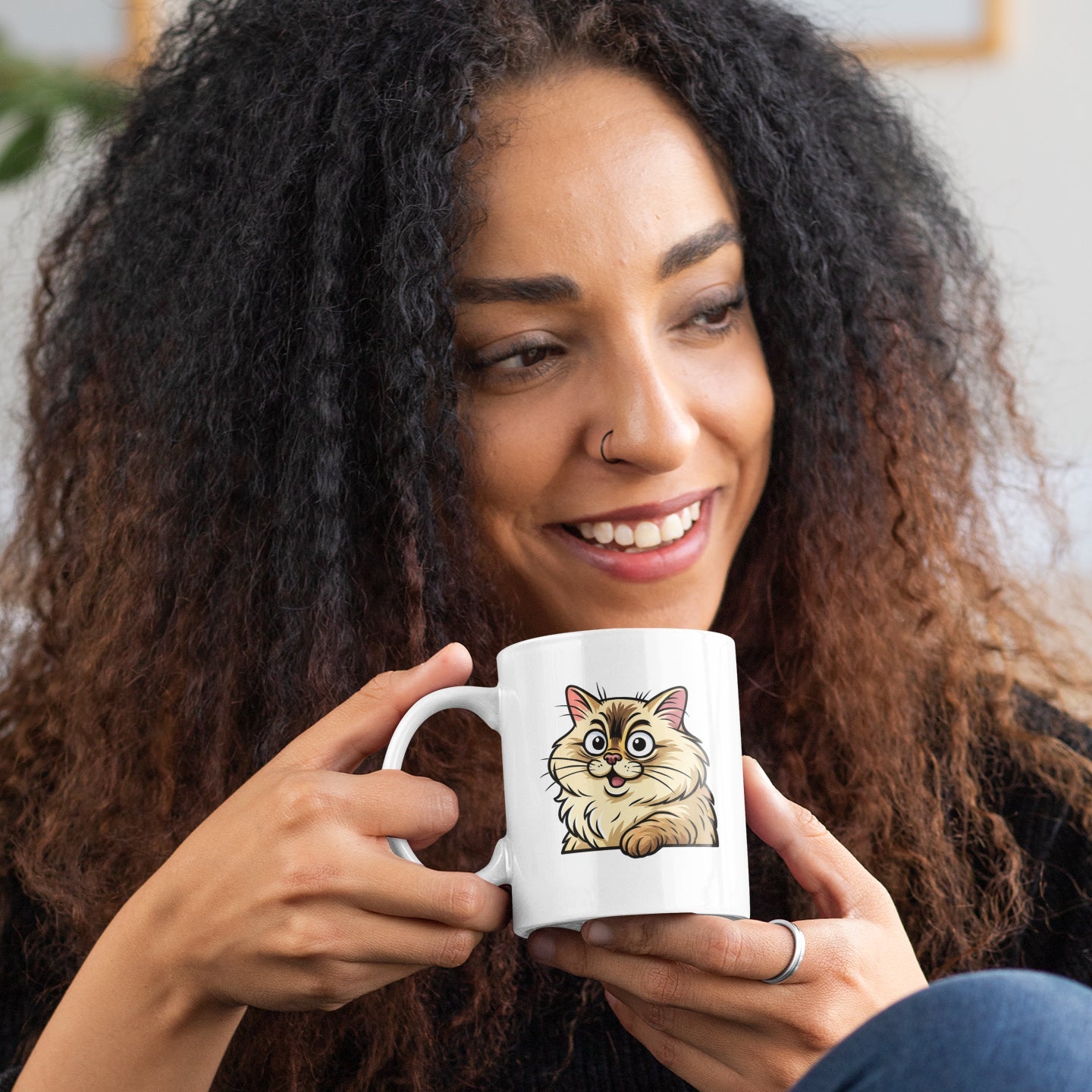 Personalisierte Keramiktasse mit Namen & Karikatur – Individuell bedruckte Tasse als Geschenkidee - adressaufkleber-fabrik.de