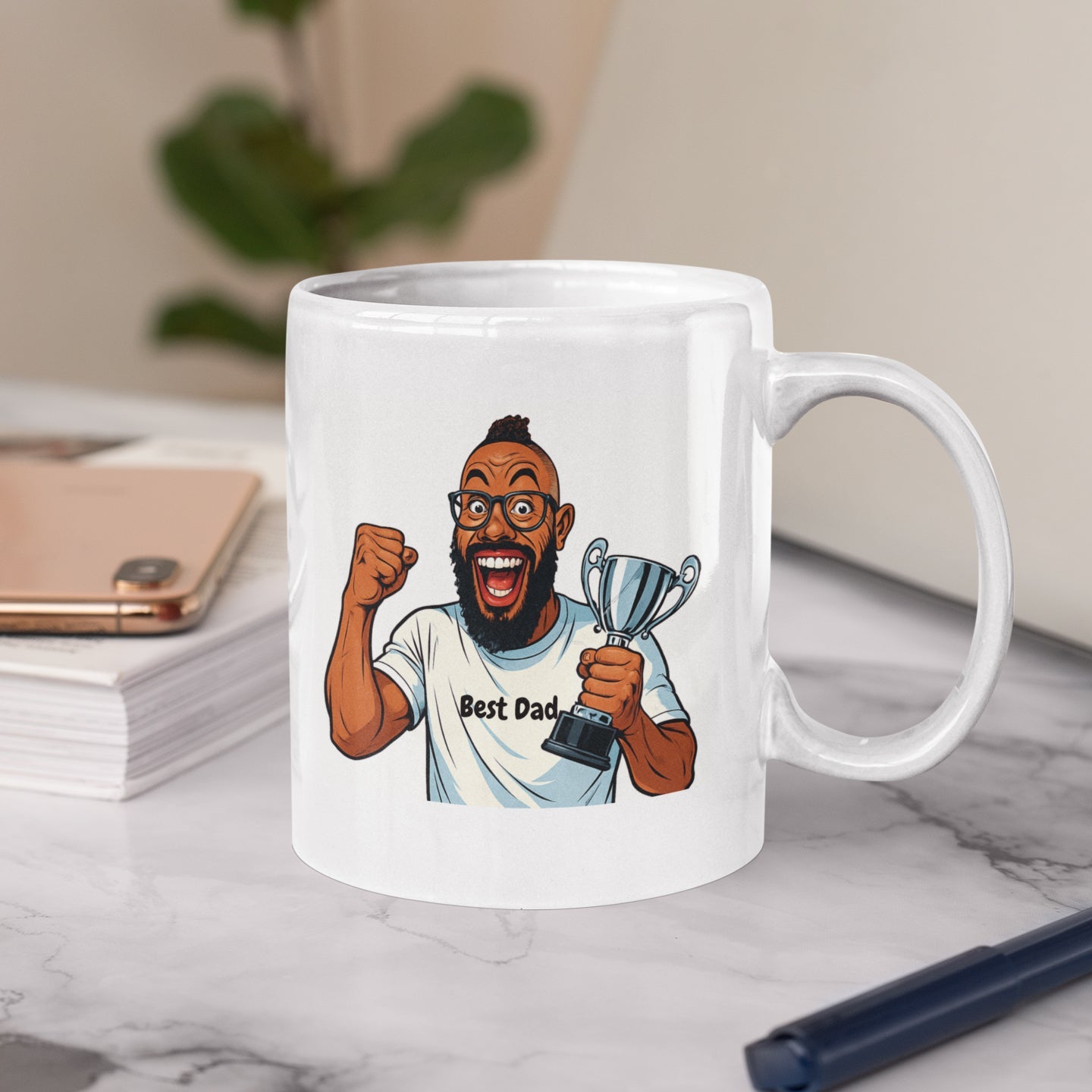 Personalisierte Keramiktasse mit Namen & Karikatur – Individuell bedruckte Tasse als Geschenkidee
