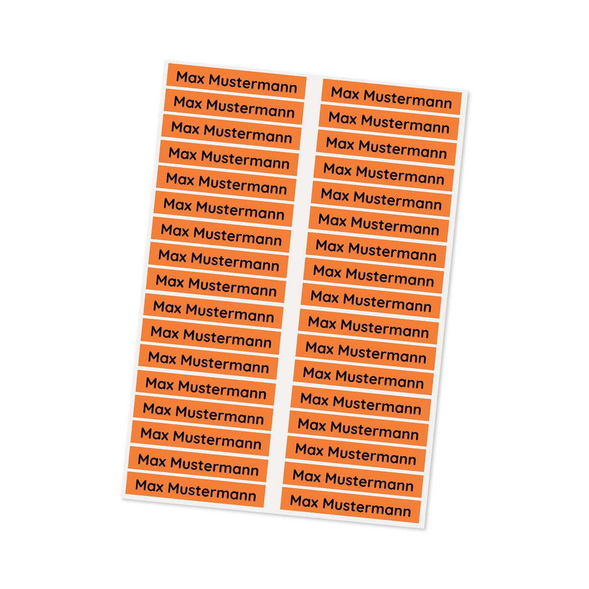 Namensetiketten / Namensaufkleber (49x8 mm - 1 Bogen) - adressaufkleber-fabrik.de