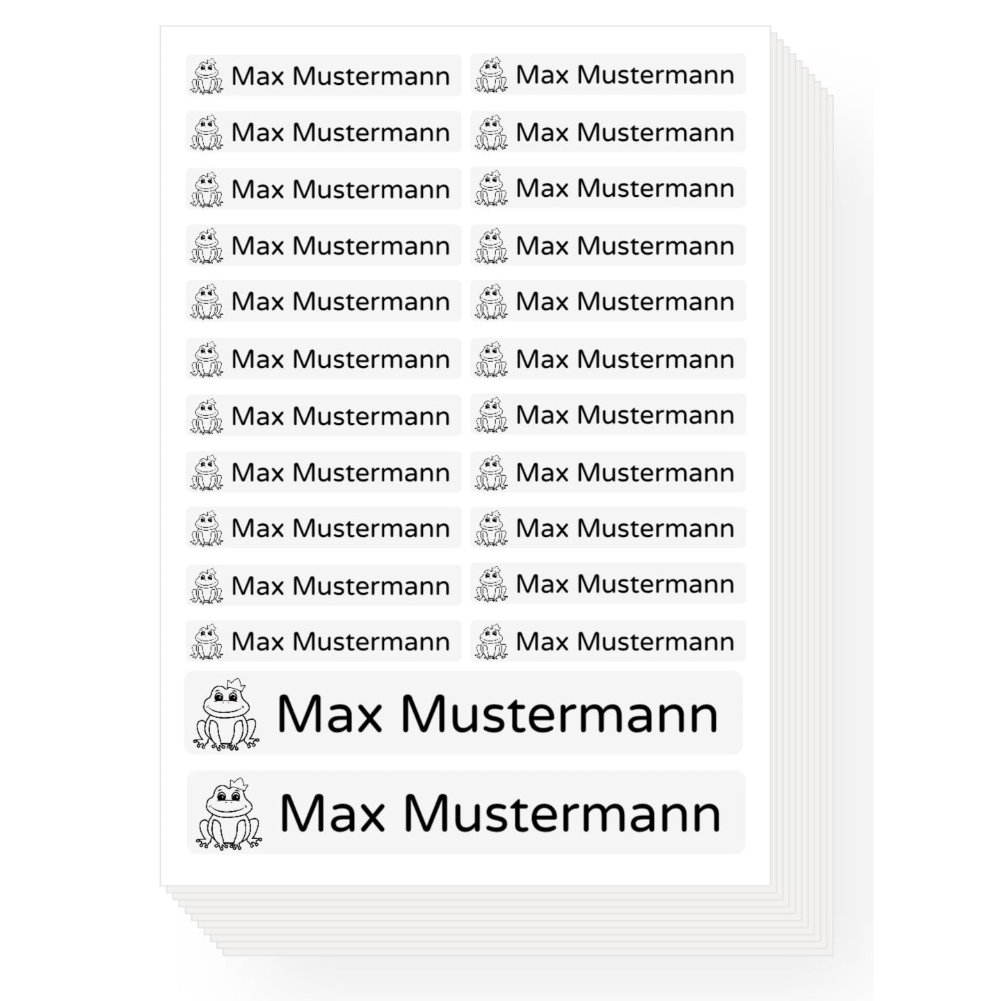 Transparente Namensaufkleber für Kinder (Set mit 260 Aufklebern in verschiedenen Größen) - adressaufkleber-fabrik.de
