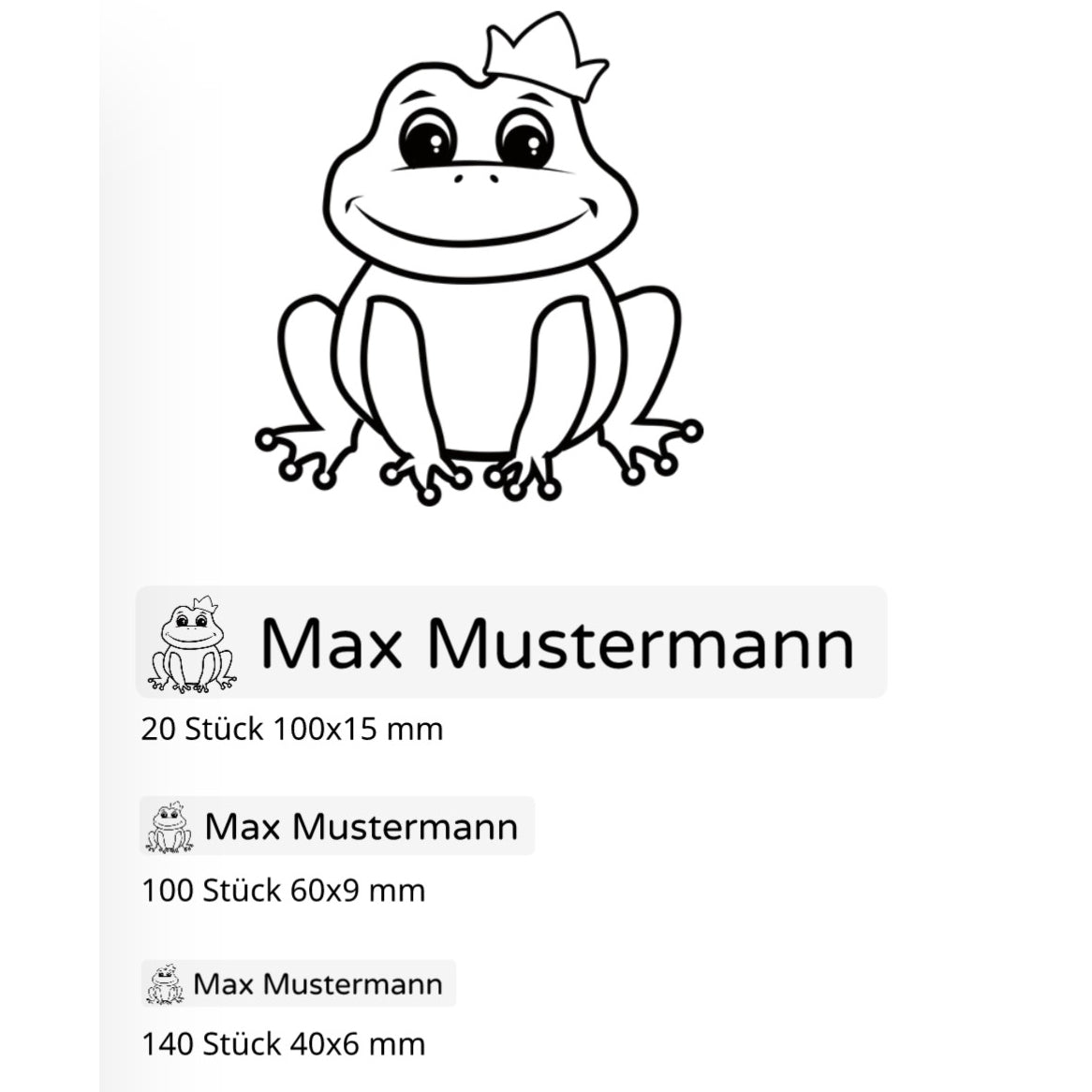 Transparente Namensaufkleber für Kinder (Set mit 260 Aufklebern in verschiedenen Größen) - adressaufkleber-fabrik.de