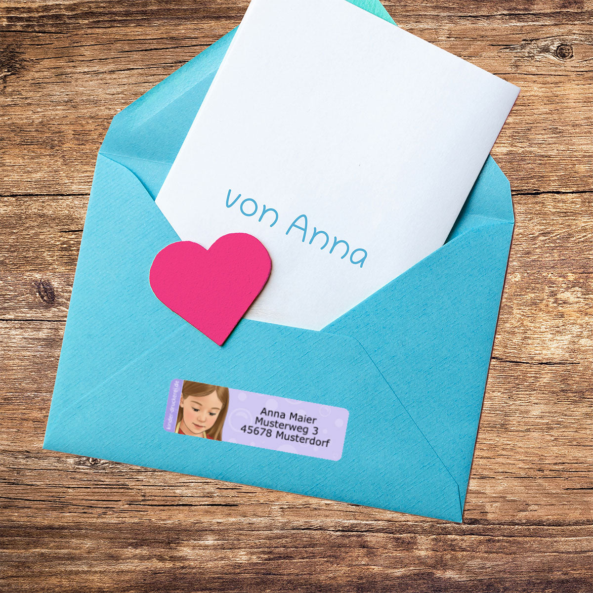 Namensaufkleber Kinder mit Foto | 160er Set mit KI-Portrait