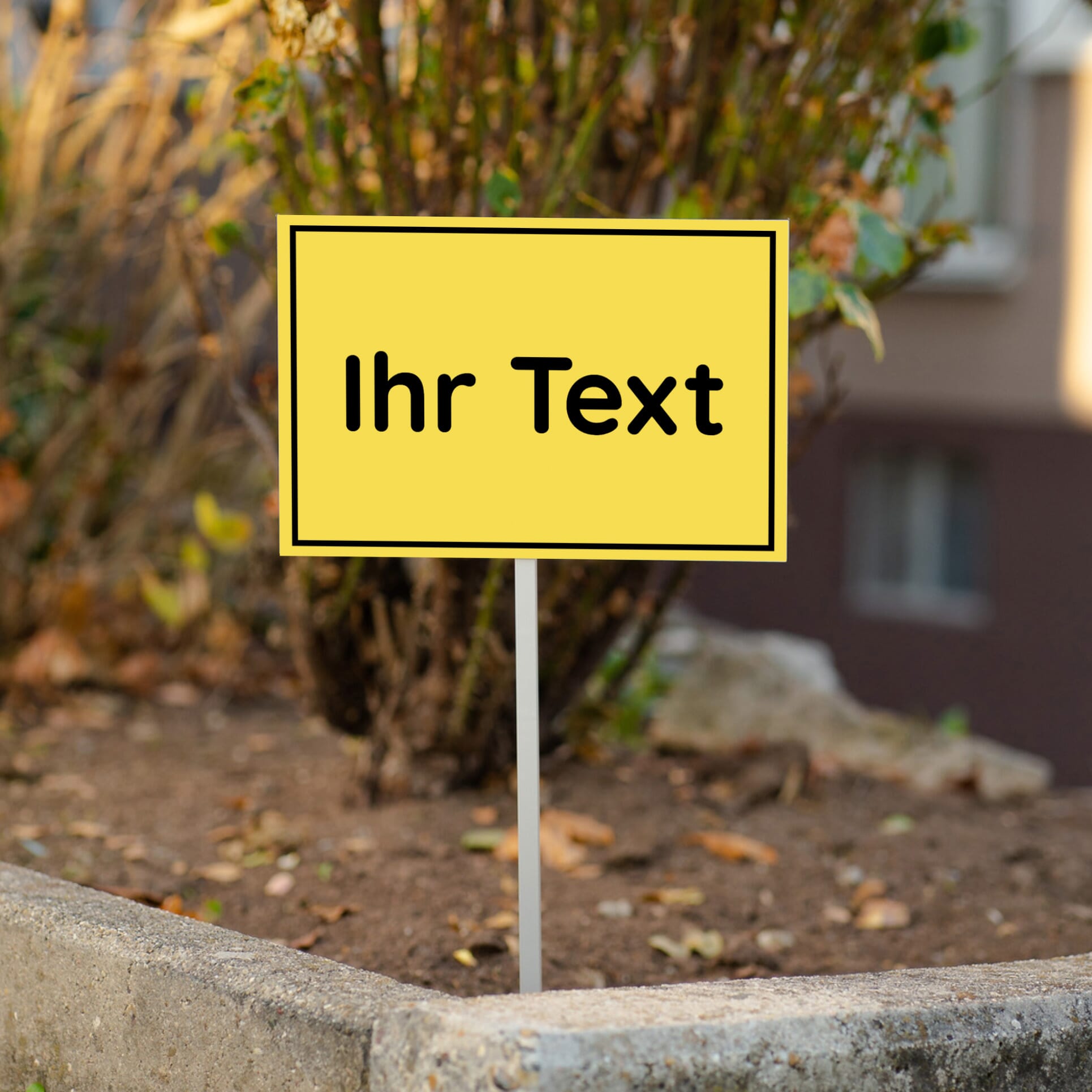 Schild mit Wunschtext 3mm Alu Verbund / 300x200 mm - adressaufkleber-fabrik.de