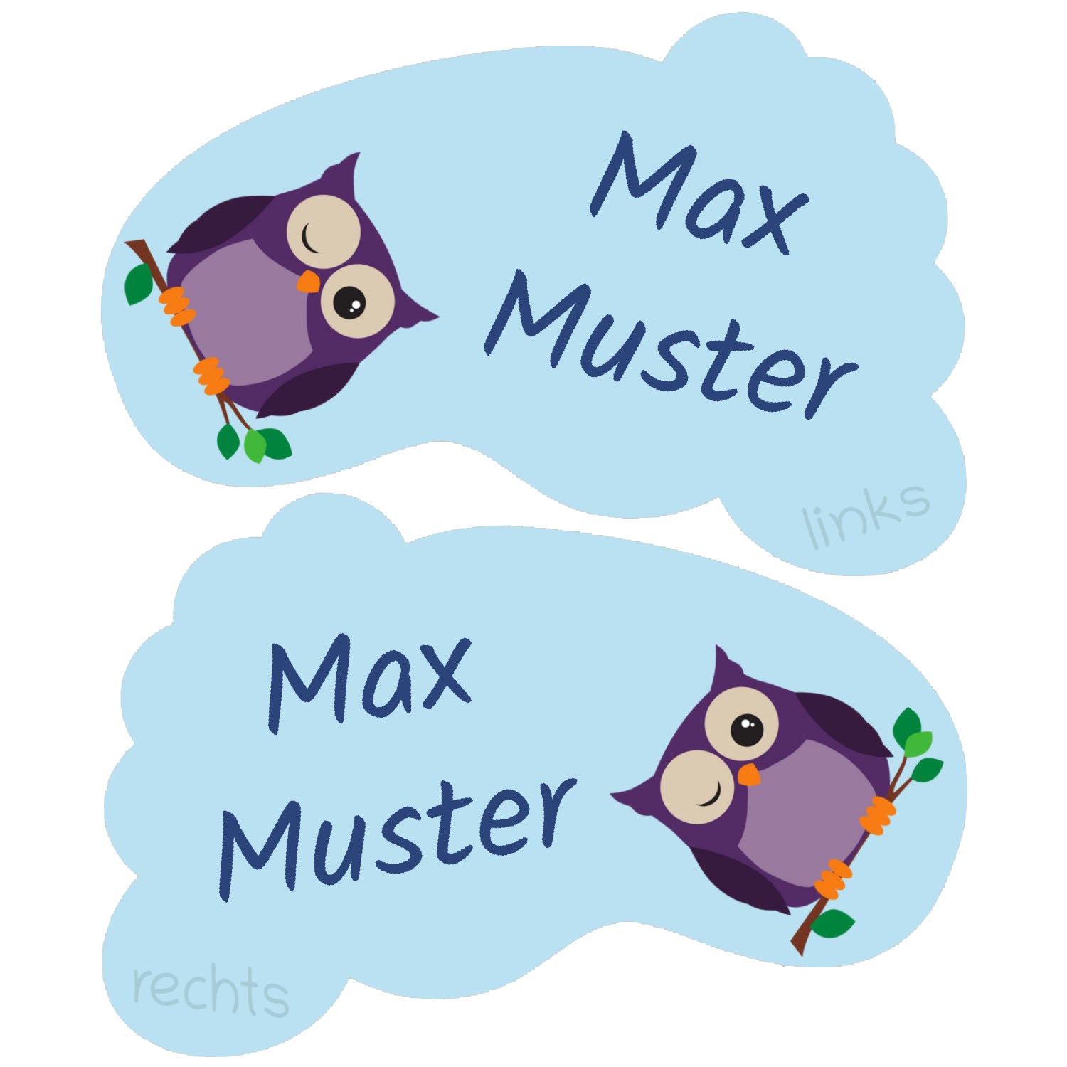 Personalisierte Schuh-Etiketten (12 Paar / 24 Aufkleber 35x23 mm) - adressaufkleber-fabrik.de