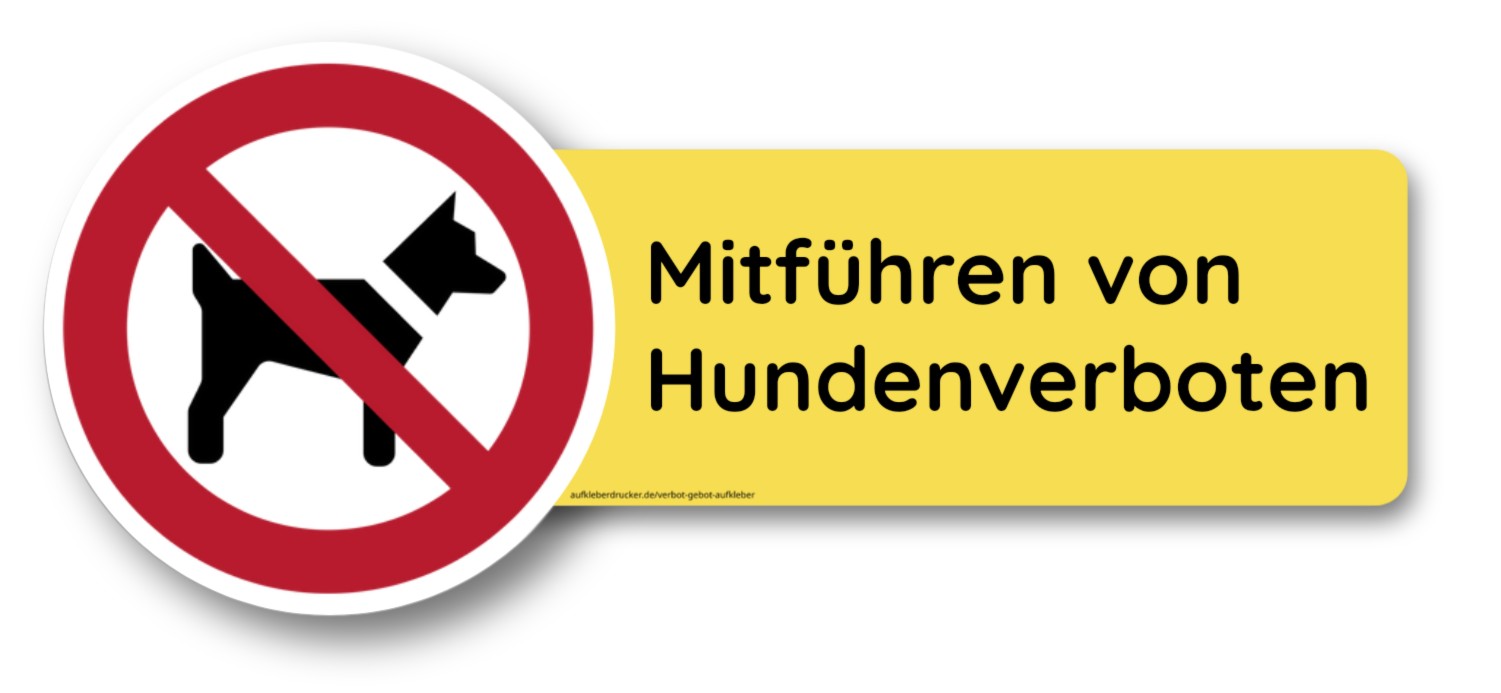 Verbotszeichen mit Text Design Schild 240x100 mm (alle Zeichen nach EN ISO 7010) - adressaufkleber-fabrik.de