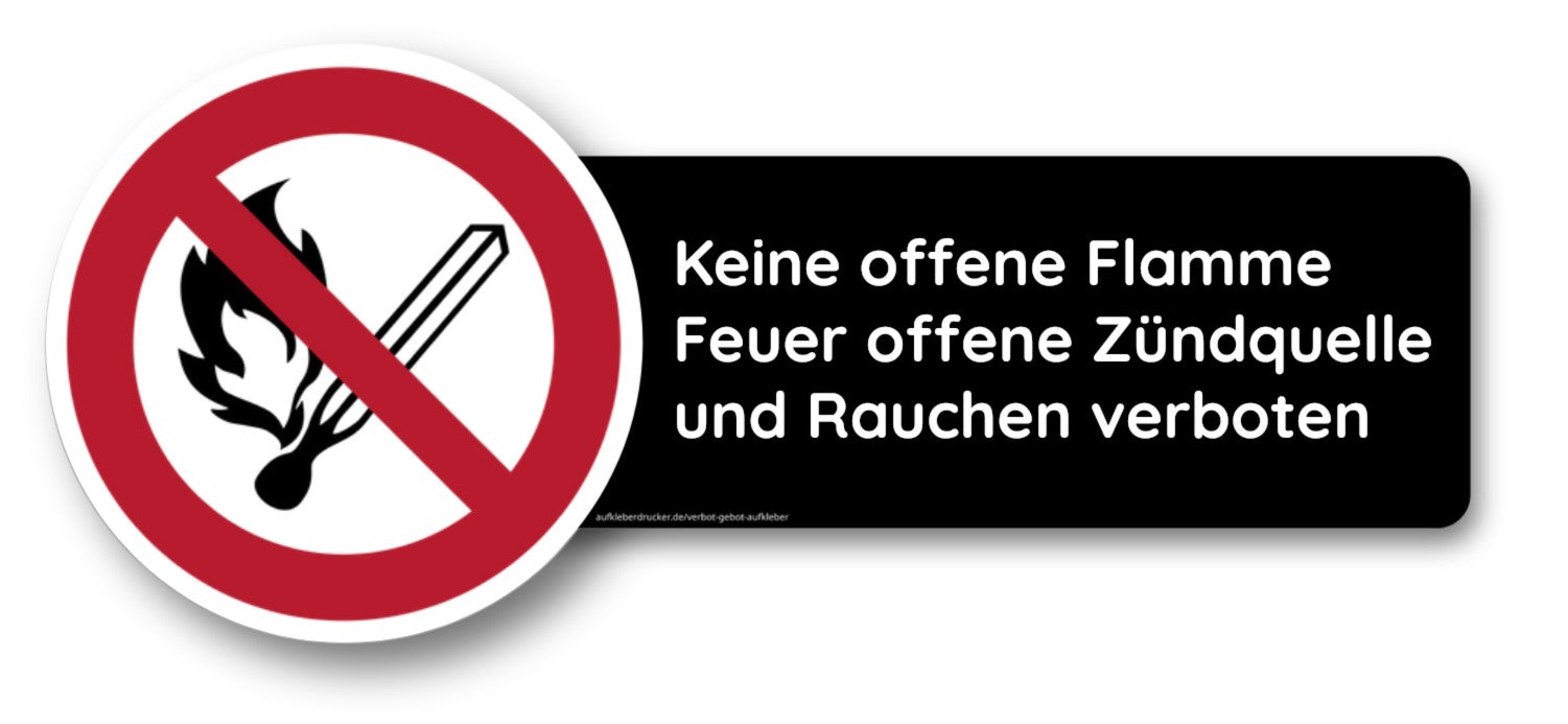 Verbotszeichen mit Text Design Schild 240x100 mm (alle Zeichen nach EN ISO 7010) - adressaufkleber-fabrik.de