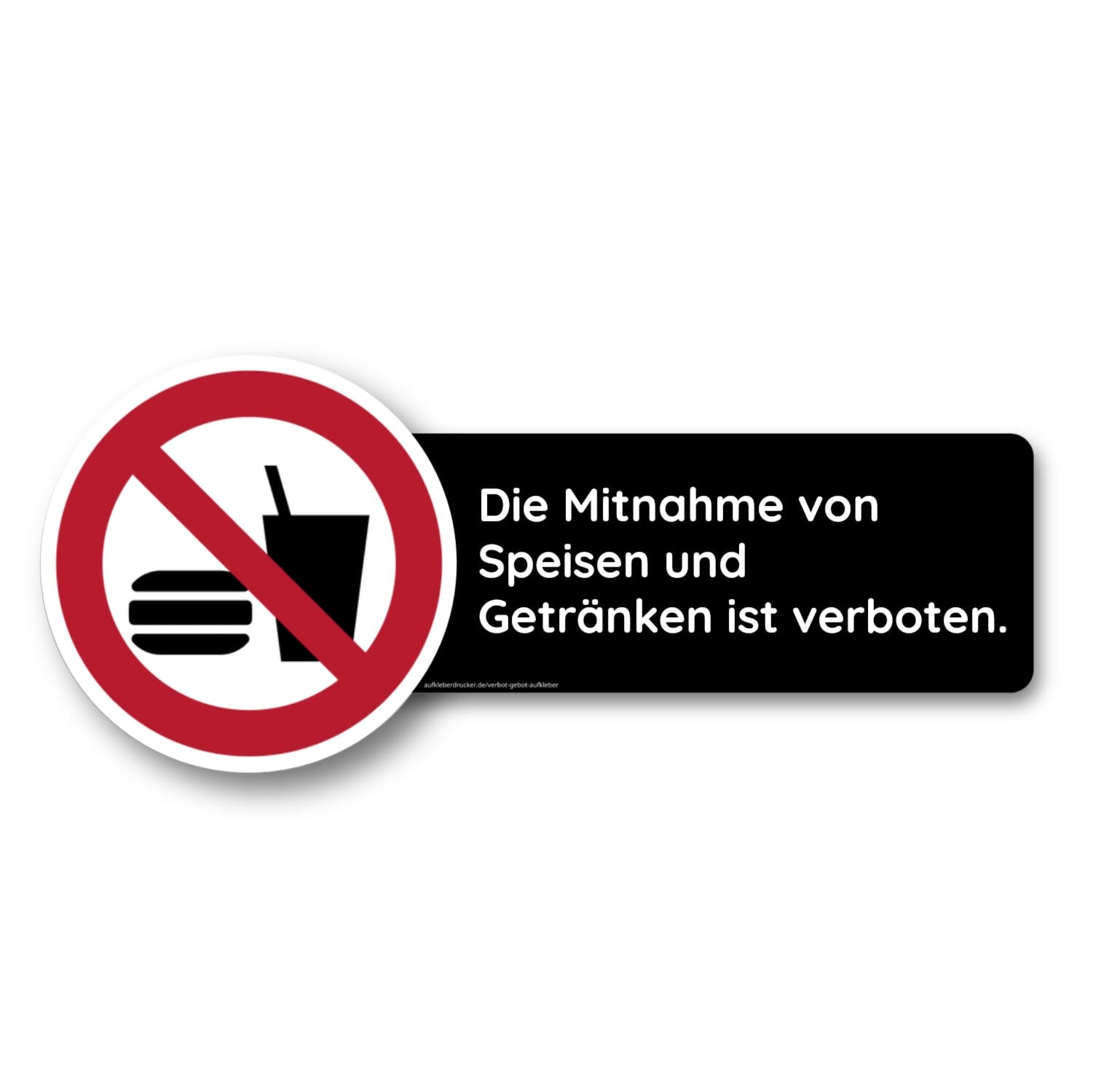 Verbotszeichen mit Text Design Schild 240x100 mm (alle Zeichen nach EN ISO 7010) - adressaufkleber-fabrik.de