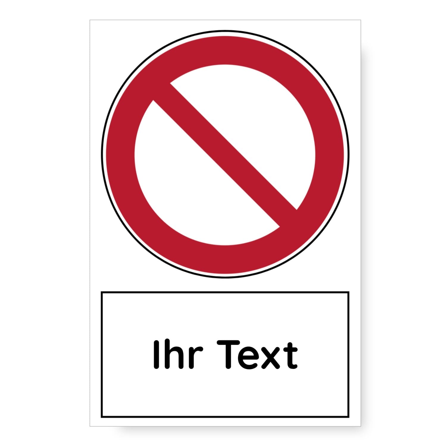 Verbotszeichen mit Text Schild 200x300 mm (alle Zeichen nach EN ISO 7010) - adressaufkleber-fabrik.de