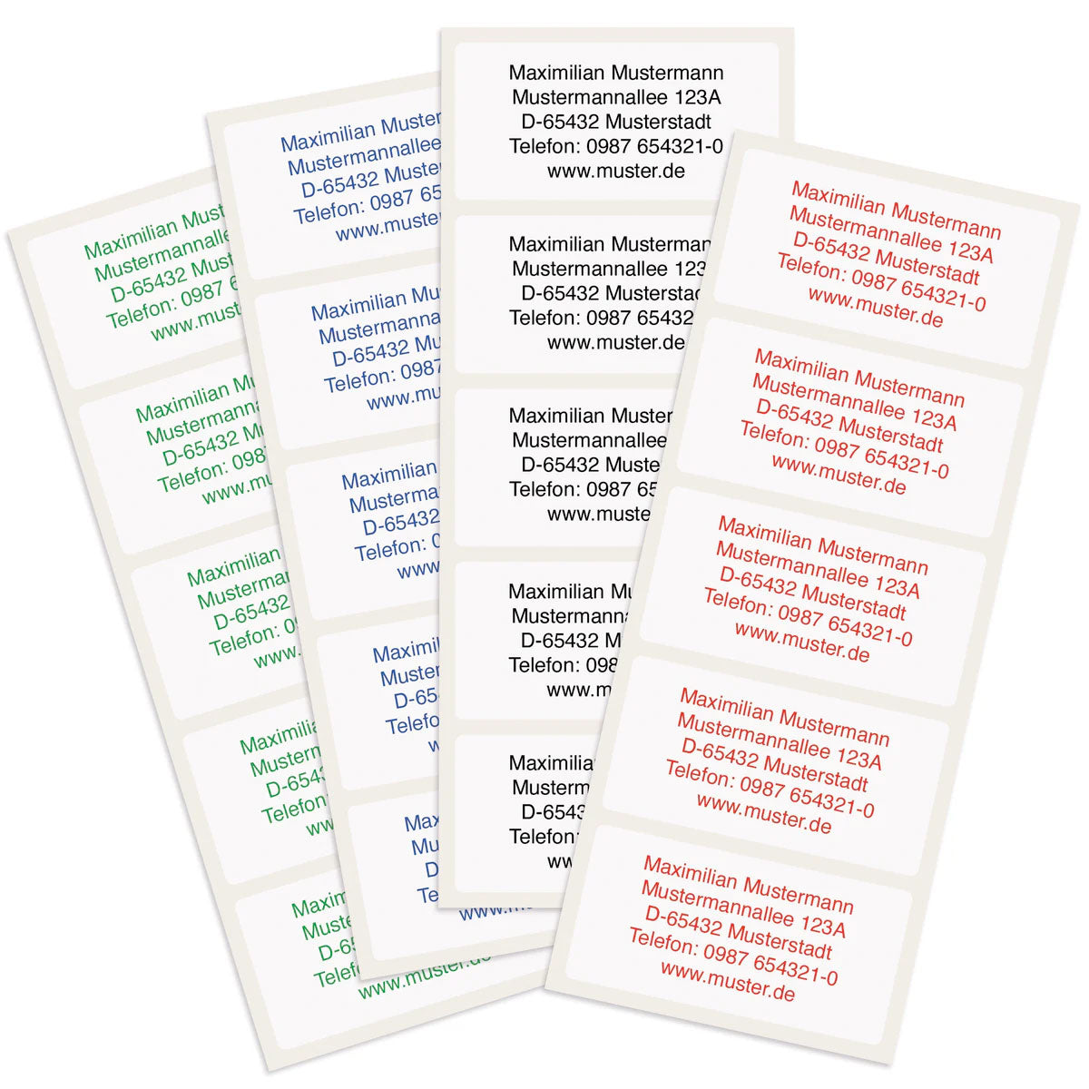 Adressaufkleber 51x25 mm – 250 Stück auf Rolle, selbstklebende Etiketten