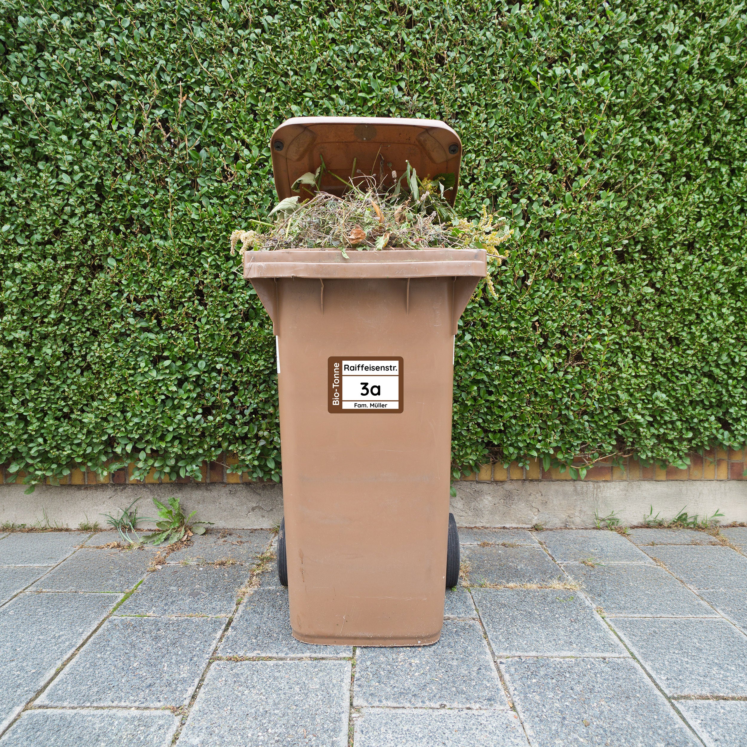 Mülltonnenaufkleber Set (4 Stück) – individuell gestaltbar, 19 x 14 cm - adressaufkleber-fabrik.de