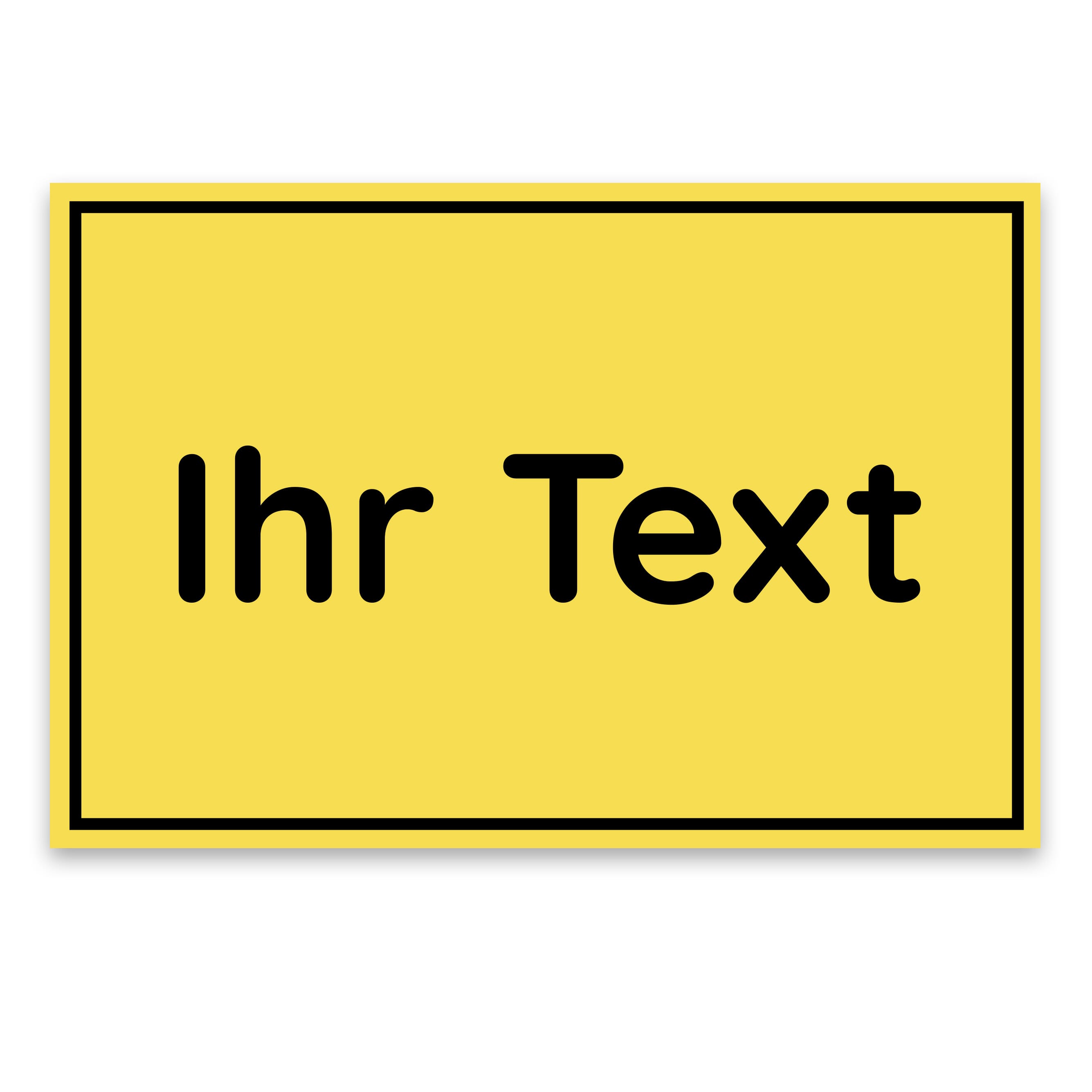 Schild mit Wunschtext 3mm Alu Verbund / 300x200 mm - adressaufkleber-fabrik.de