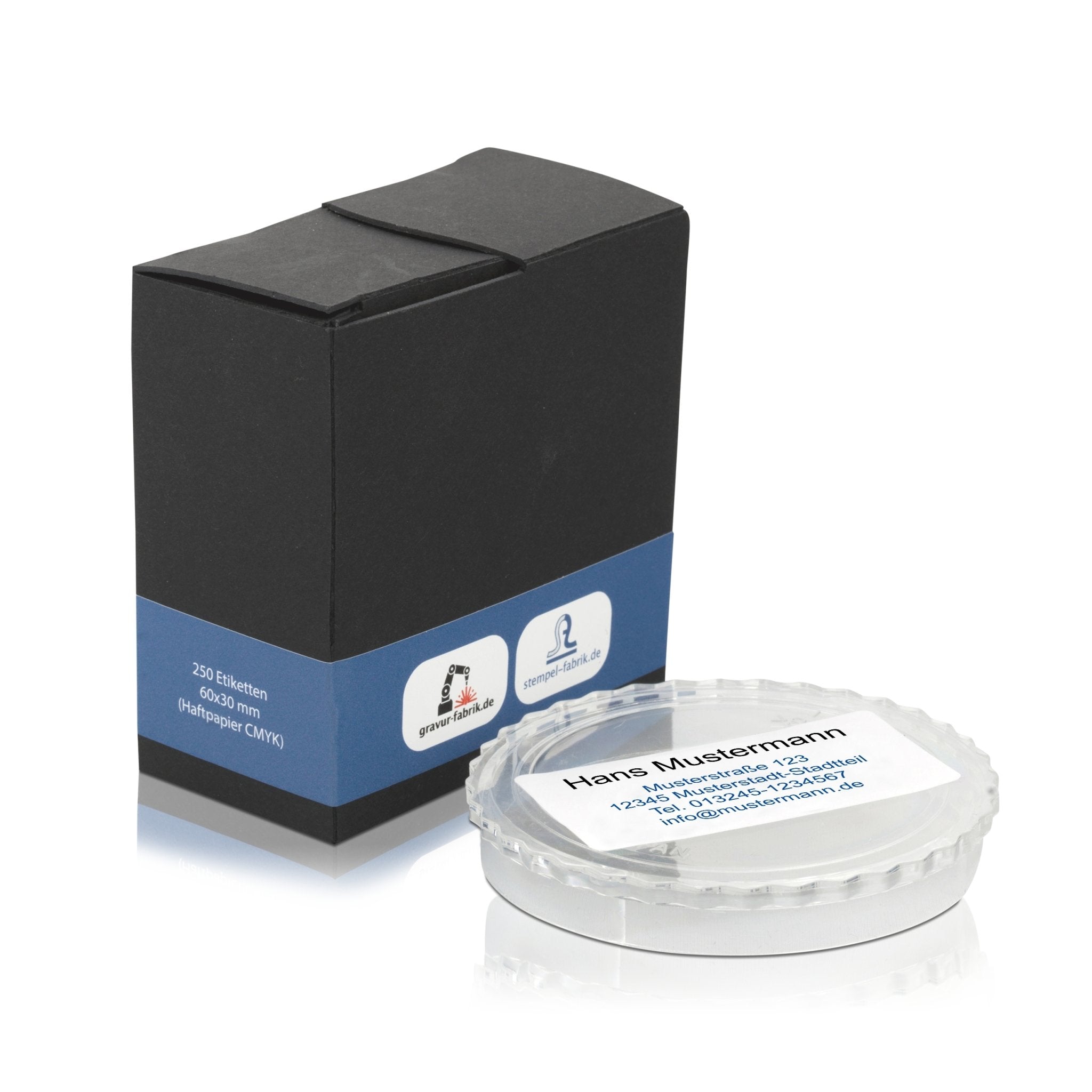 Adressaufkleber im Spenderkarton 60x30 mm Template #1 - adressaufkleber-fabrik.de