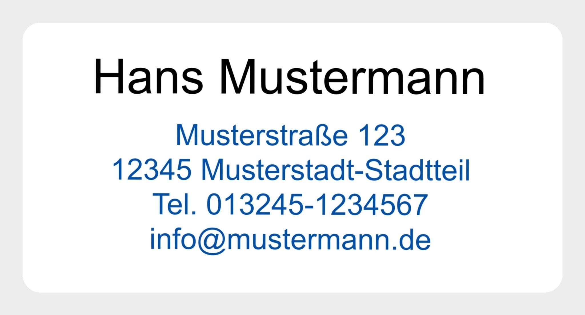 Adressaufkleber im Spenderkarton 60x30 mm Template #1 - adressaufkleber-fabrik.de