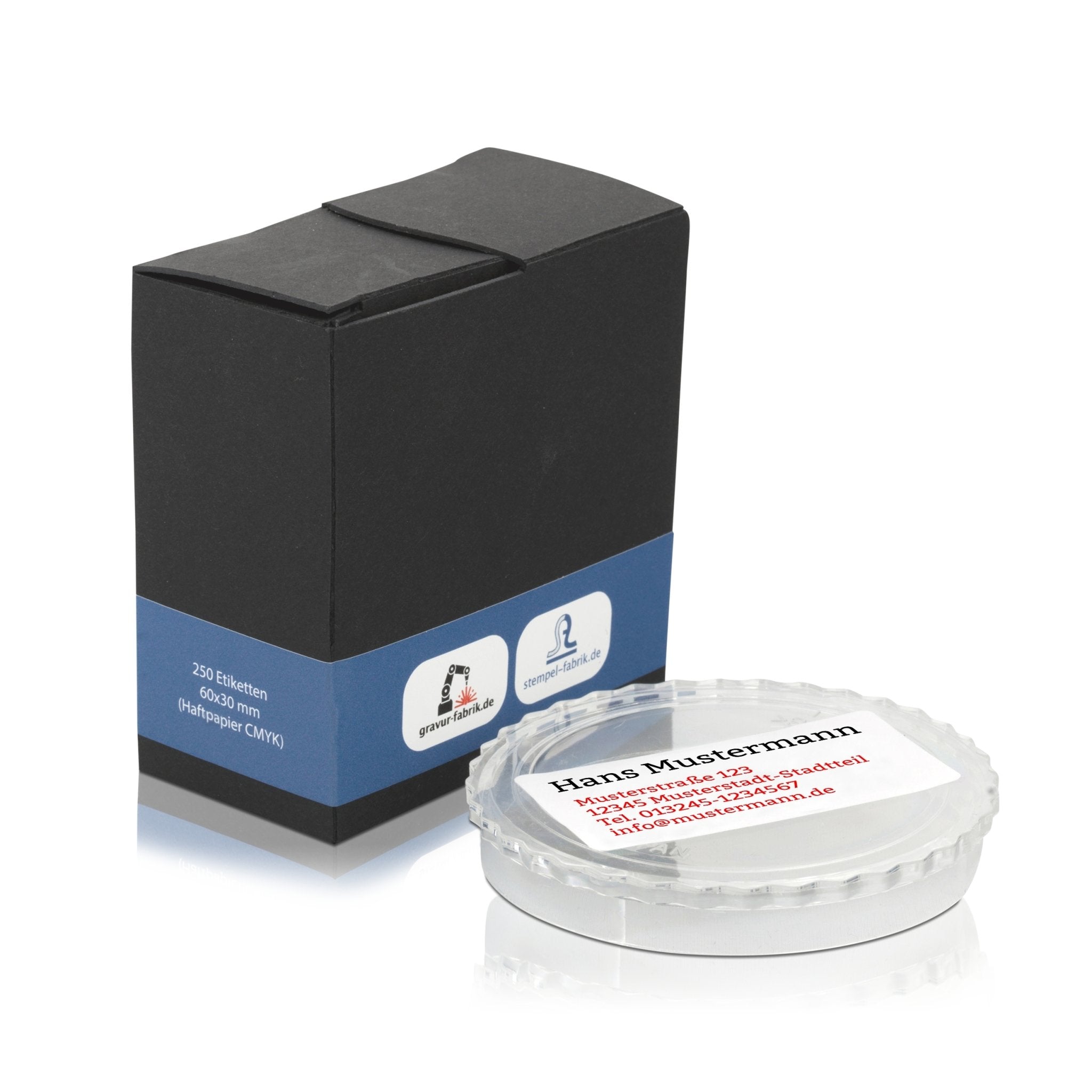 Adressaufkleber im Spenderkarton 60x30 mm Template #2 - adressaufkleber-fabrik.de