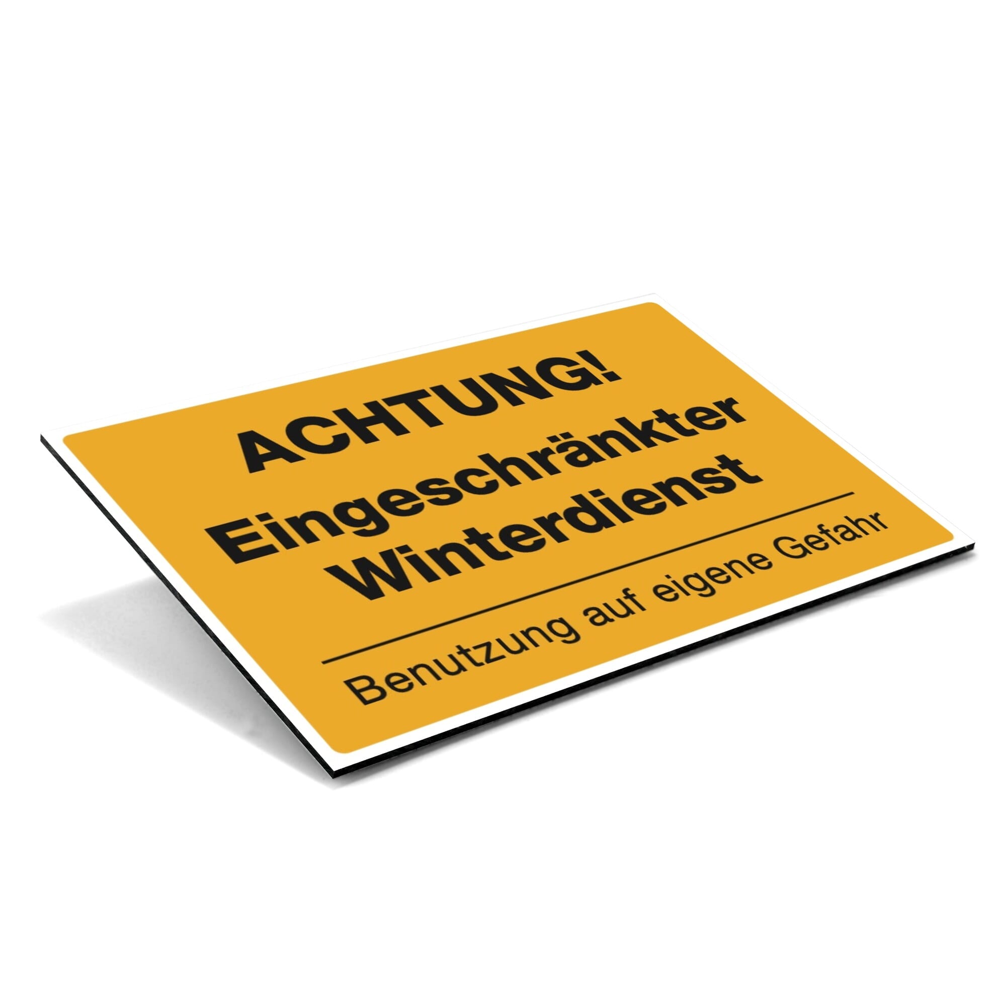 Schild - Achtung Eingeschränkter Winterdienst/Piktogramm - adressaufkleber-fabrik.de