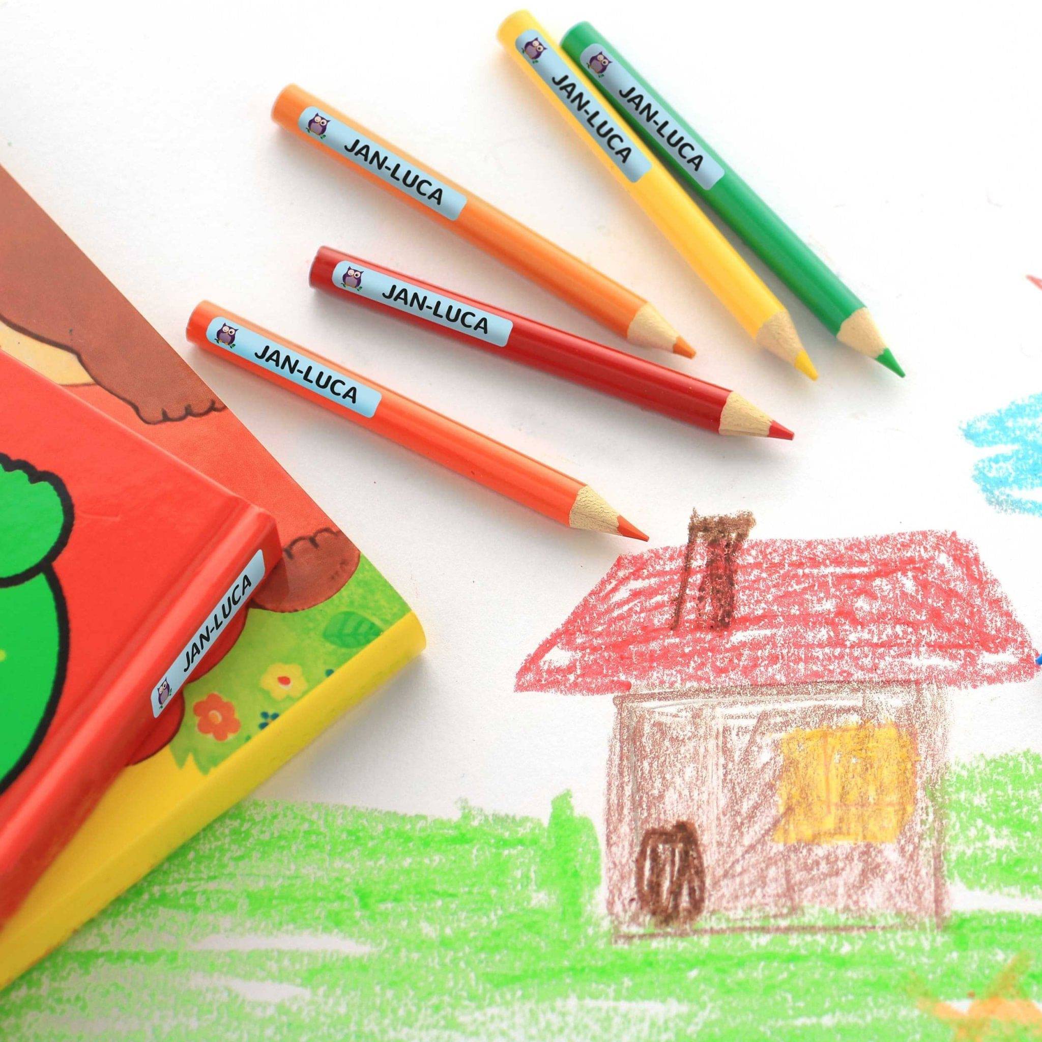 Stiftaufkleber für Kinder Größe S (215 Aufkleber 40x6 mm) - adressaufkleber-fabrik.de