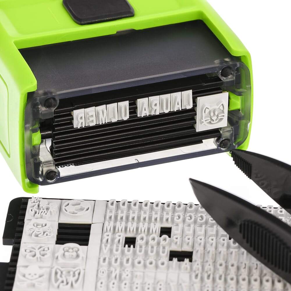 Trodat Deine Dinge Stempel DIY (zum Selbersetzen/ Typo, 37x14 mm) - adressaufkleber-fabrik.de