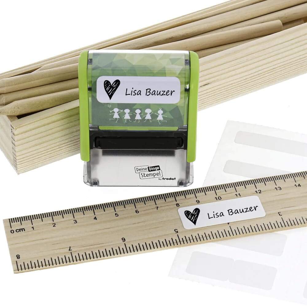 Trodat Deine Dinge Stempel mit Textplattengutschein (37x14 mm - 4 Zeilen) - adressaufkleber-fabrik.de