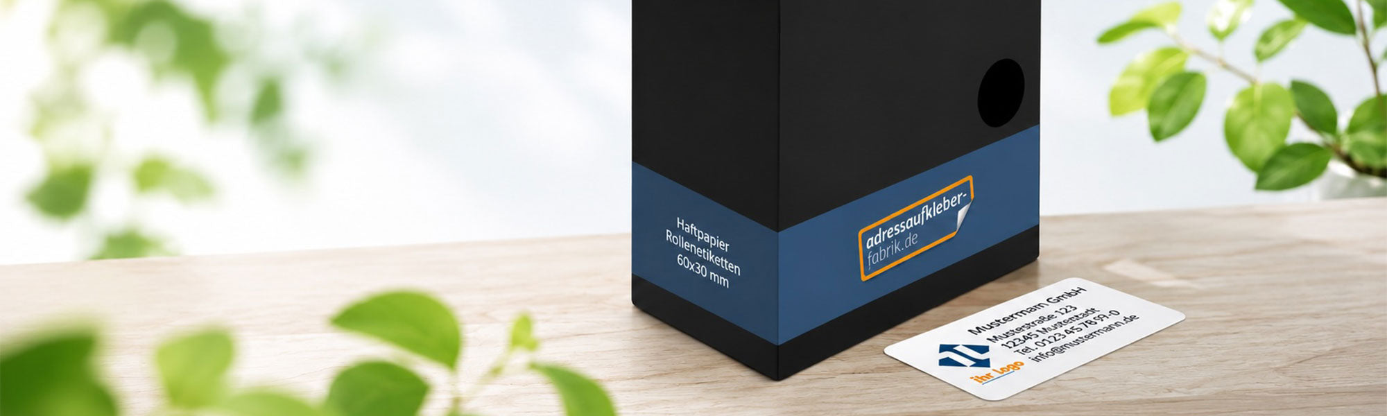 Adressaufkleber für Firmen (mit Logo) | adressaufkleber-fabrik.de
