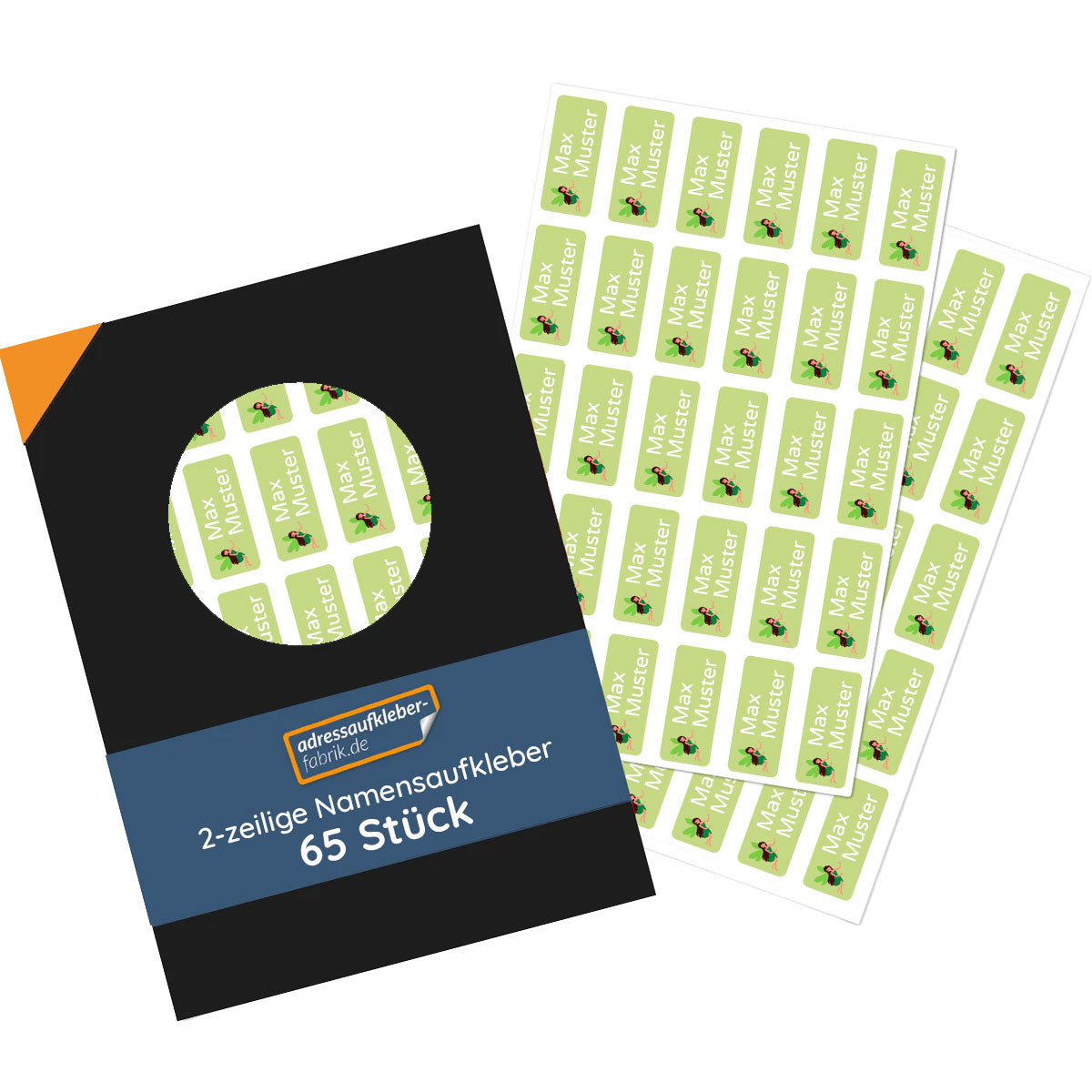 Kleine Namensaufkleber 2-zeilig für Kinder (30 Stück 30x13 mm) - adressaufkleber-fabrik.de