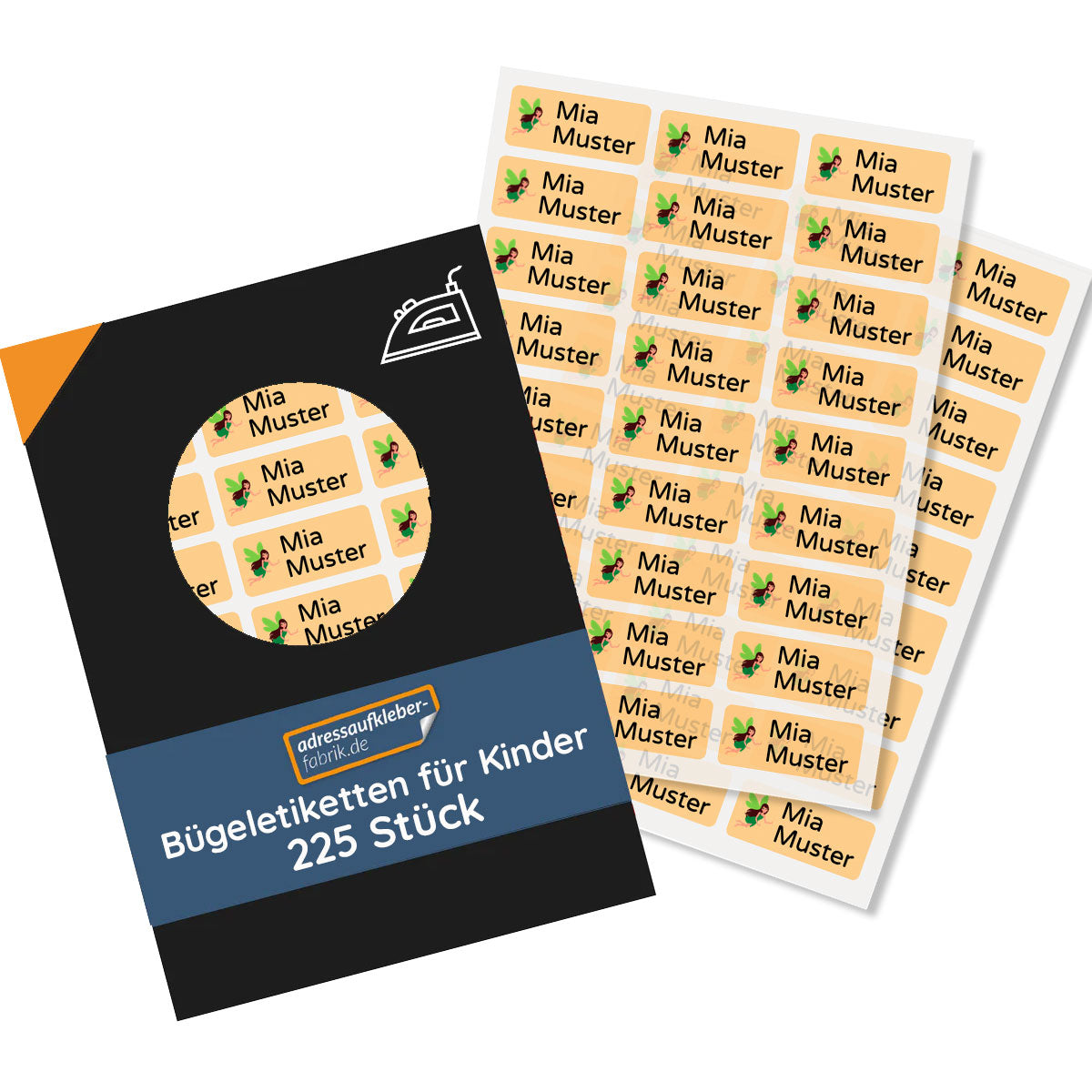 Bügeletiketten für Kinder (30x13 mm 225 Stück zum Aufbügeln) - adressaufkleber-fabrik.de