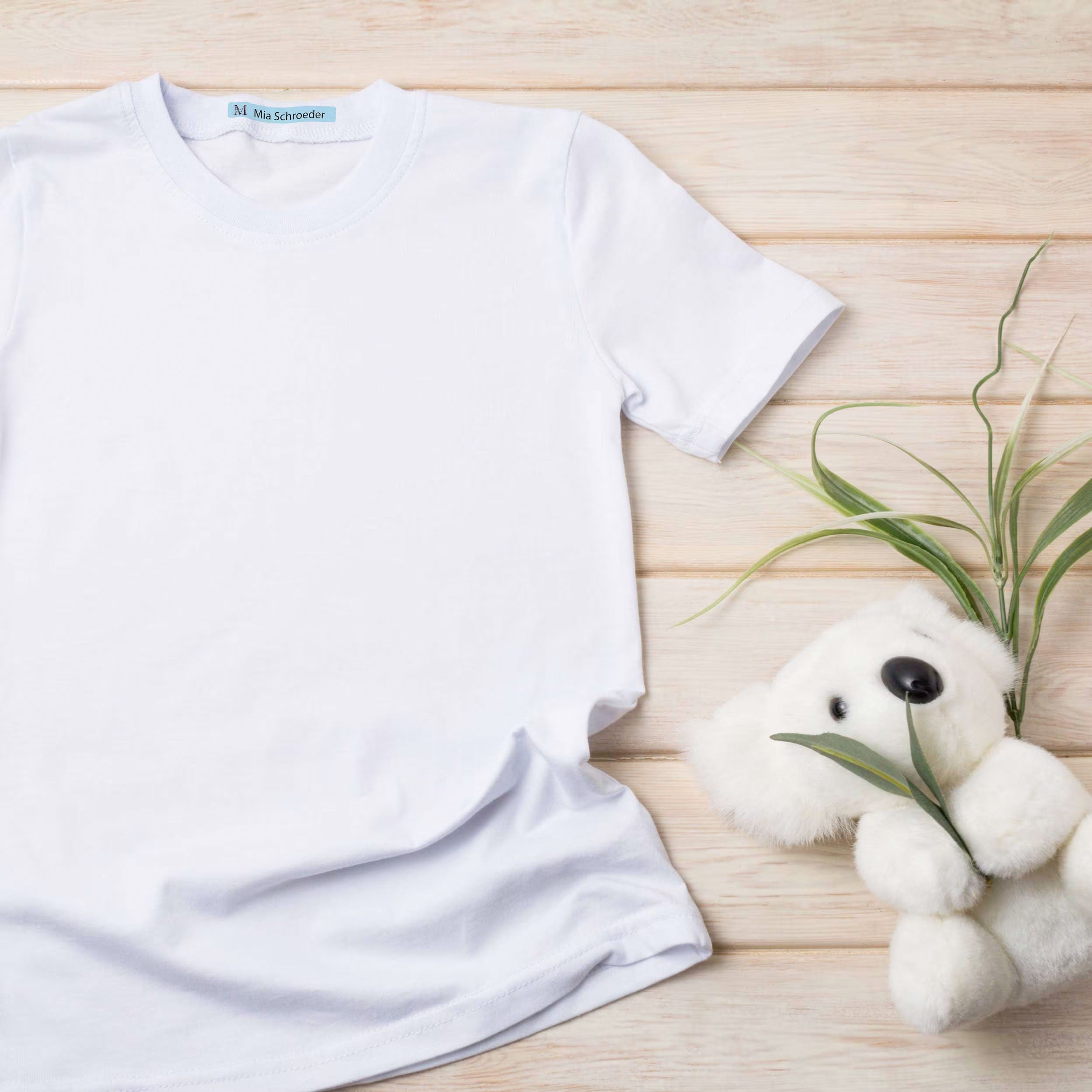 Bügeletiketten "Aquarell" & Individualisierung (Set mit 225 Stück zum Aufbügeln) - adressaufkleber-fabrik.de