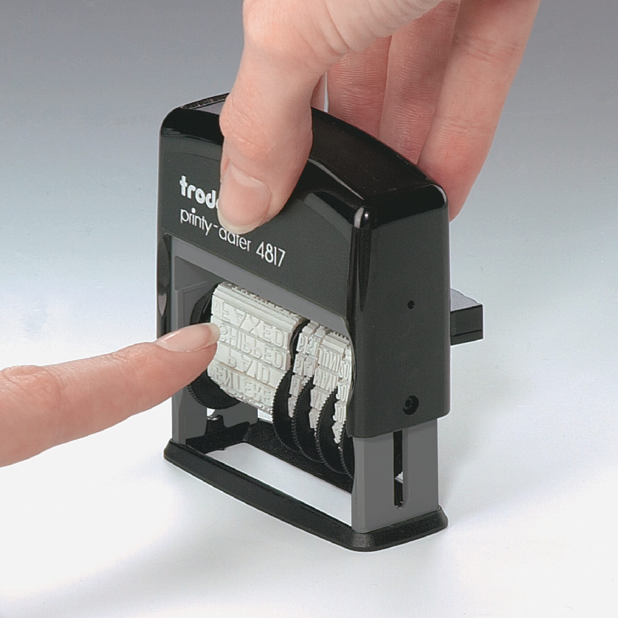 Trodat Printy 4817 Dater (47x3,8 mm) Datumstempel mit Lagertexten