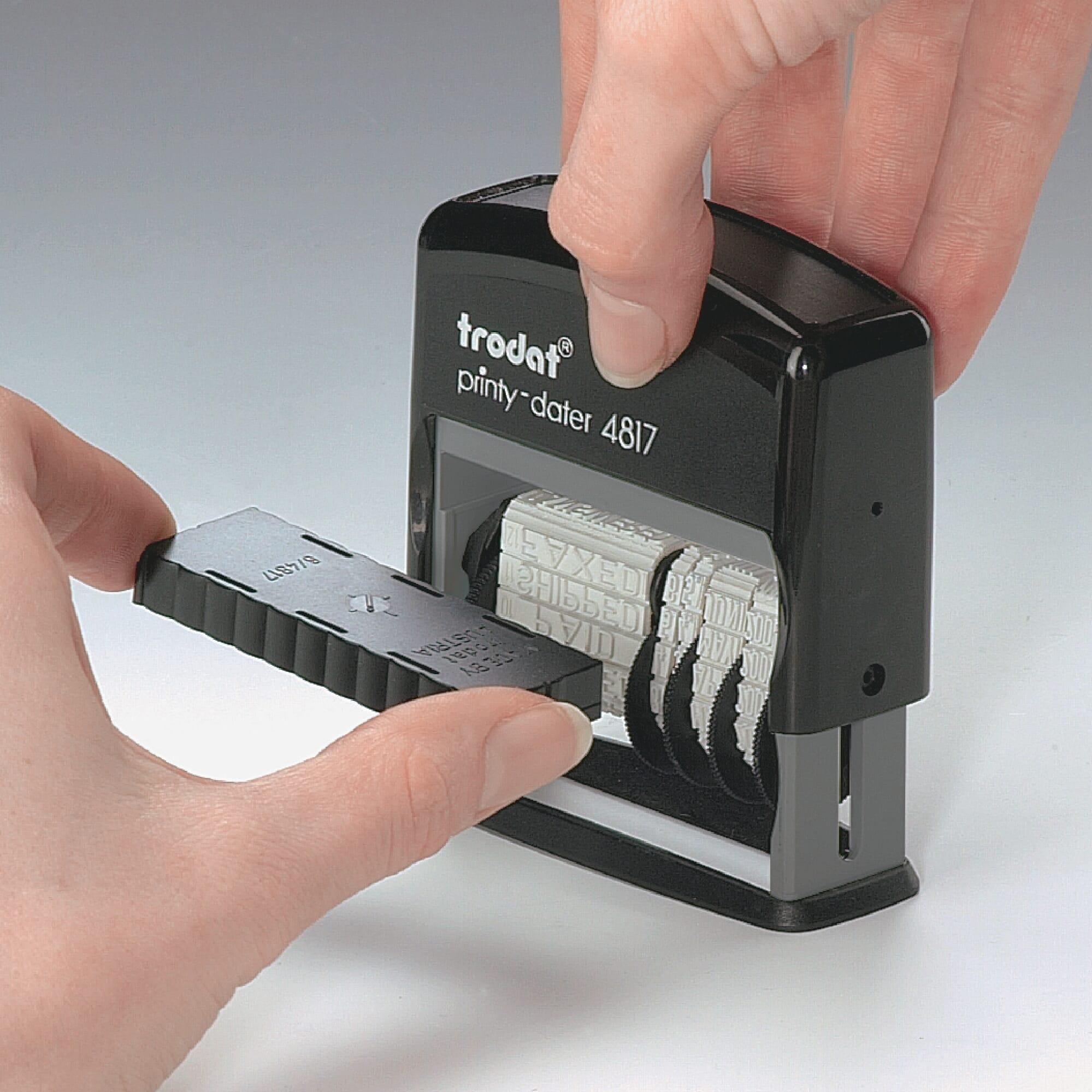 Trodat Printy 4817 Dater (47x3,8 mm) Datumstempel mit Lagertexten