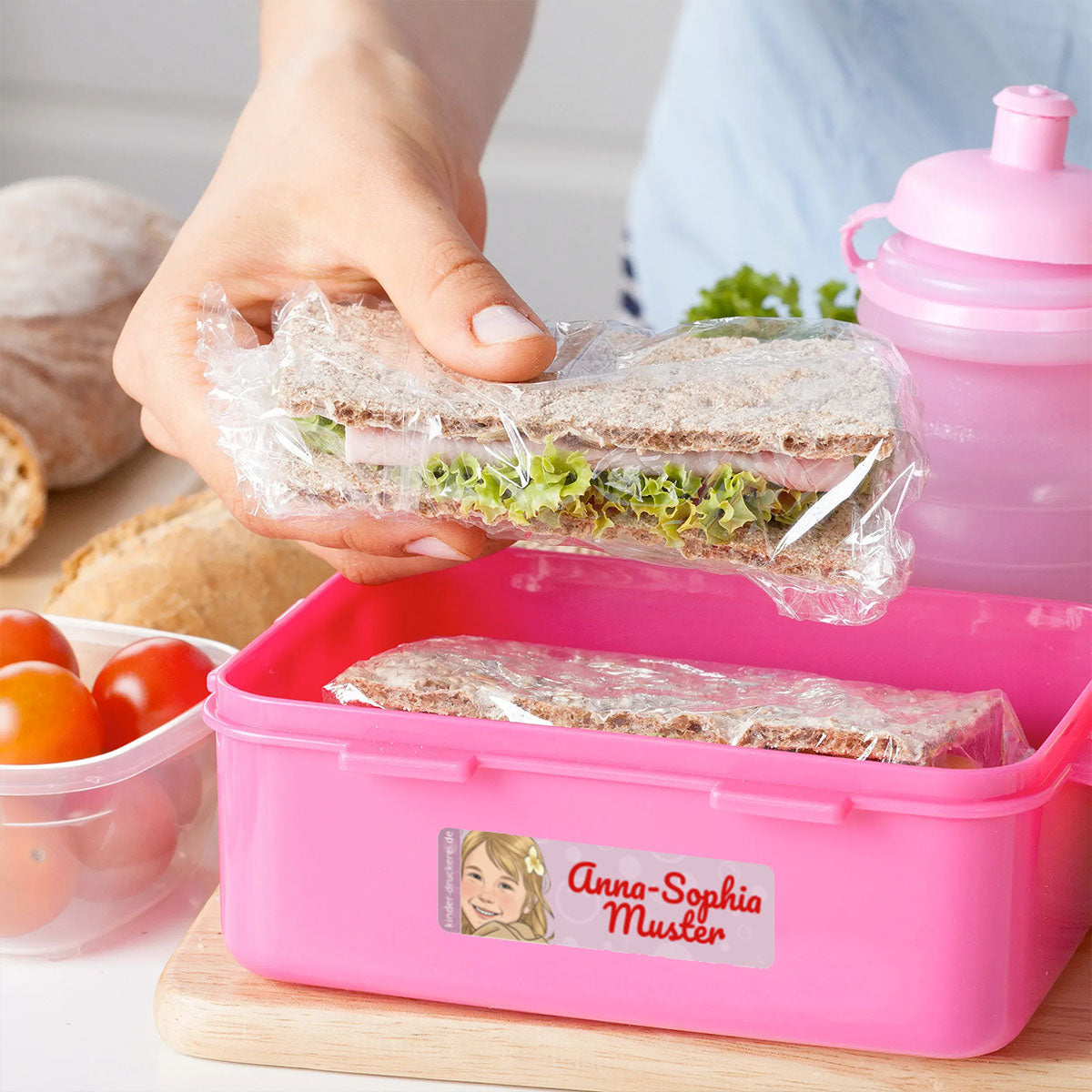 Namensaufkleber Kinder mit Foto | 160er Set mit KI-Portrait