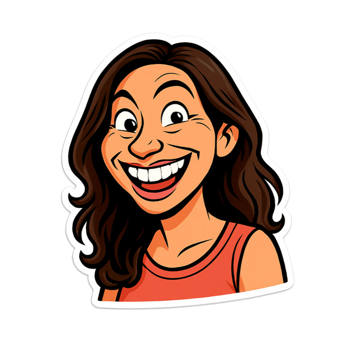Karikatur-Sticker nach Foto – personalisierte Aufkleber konturgeschnitten