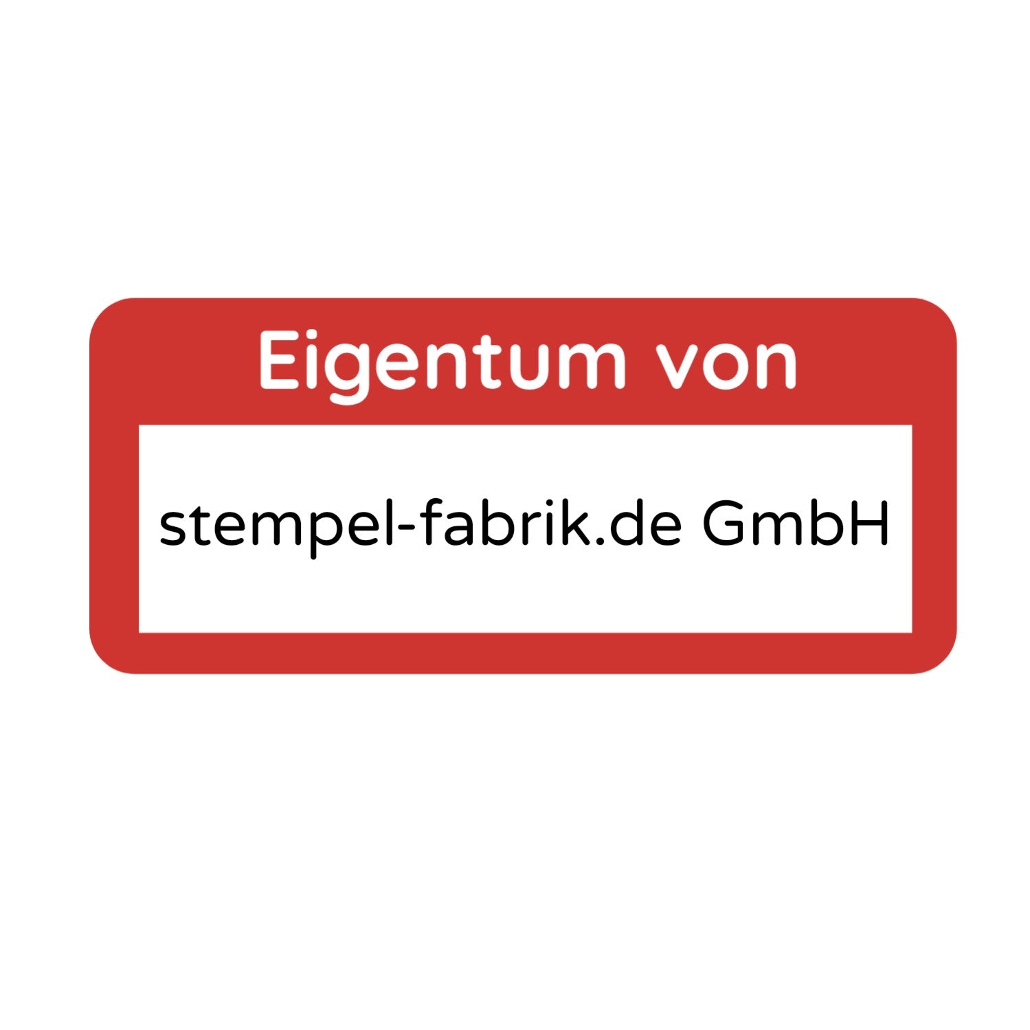 Eigentum Aufkleber (30 Stück 30x13 mm)