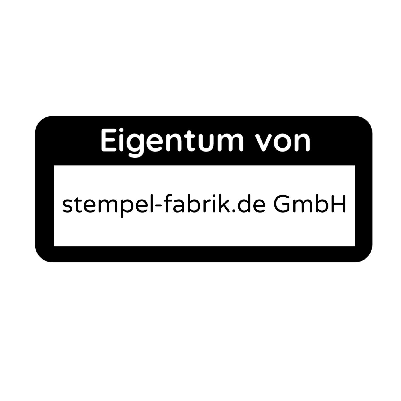 Eigentum Aufkleber (30 Stück 30x13 mm)