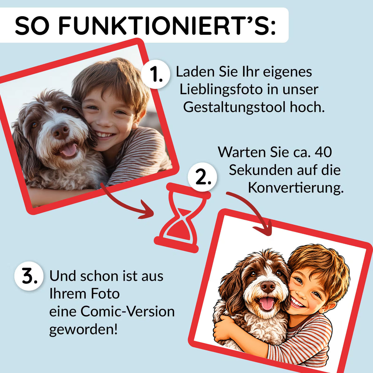Personalisierte Schürze mit Namen & Karikatur
