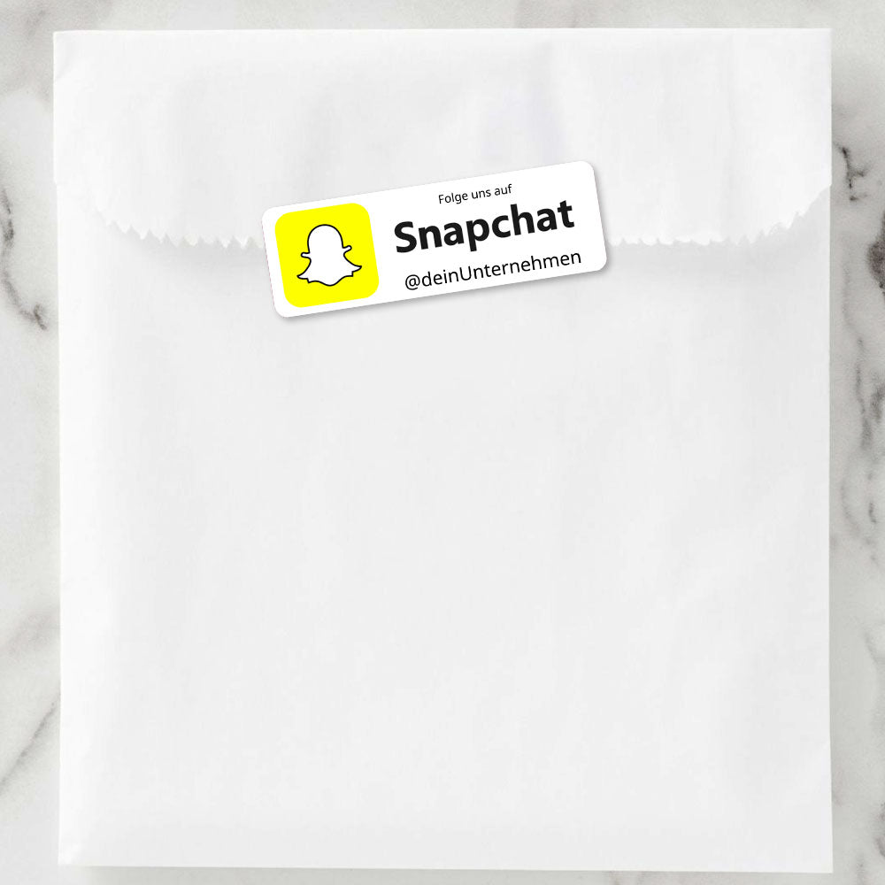 Social-Media Aufkleber Snapchat individuell - Set (2 Bögen / 72 Stück 60x20 mm)