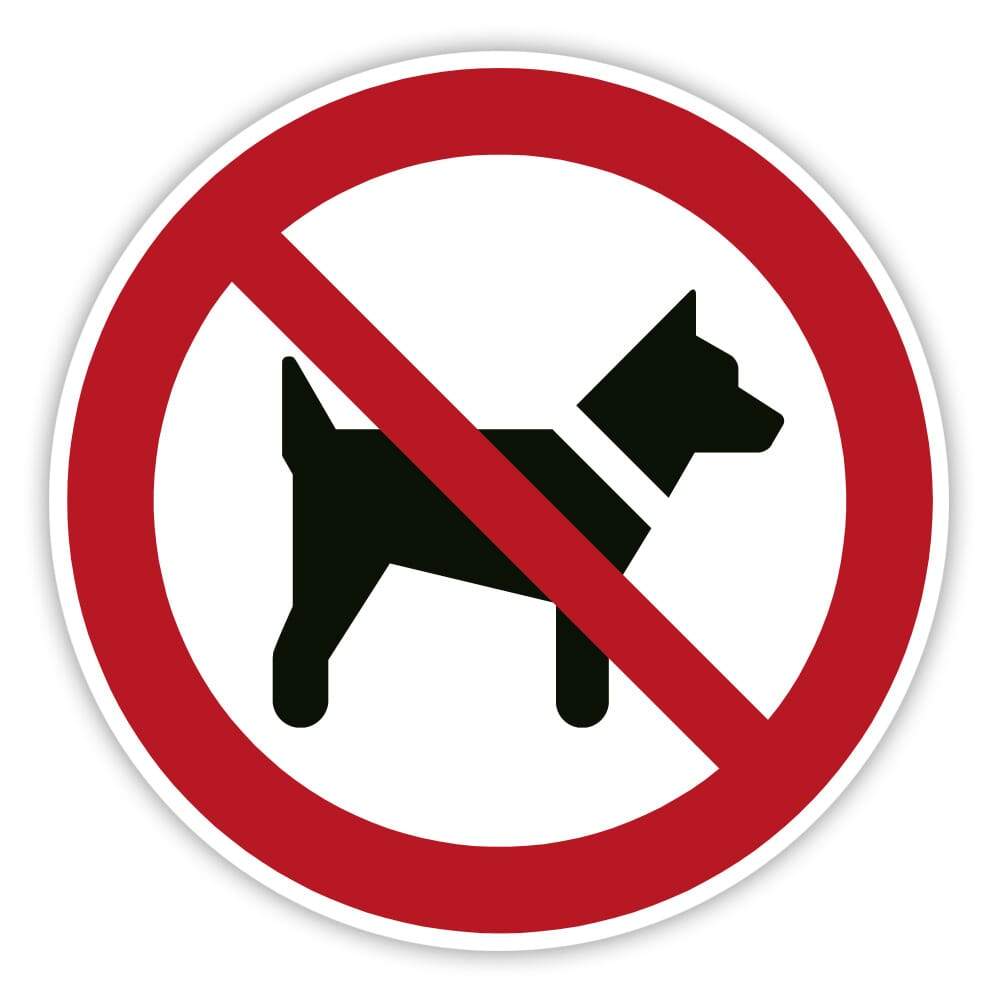 Aufkleber "Mitführen von Hunden verboten!" - adressaufkleber-fabrik.de